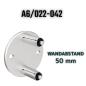 Preview: Edelstahl Wandanker Pfosten 42,4mm Geländer Pfostenhalter Steher V2A Wandflansch